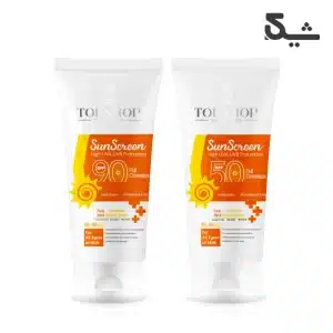 کرم ضد آفتاب بی رنگ SPF 50 تاپ شاپ محافظ در برابر اشعه UV و آلودگی هوا