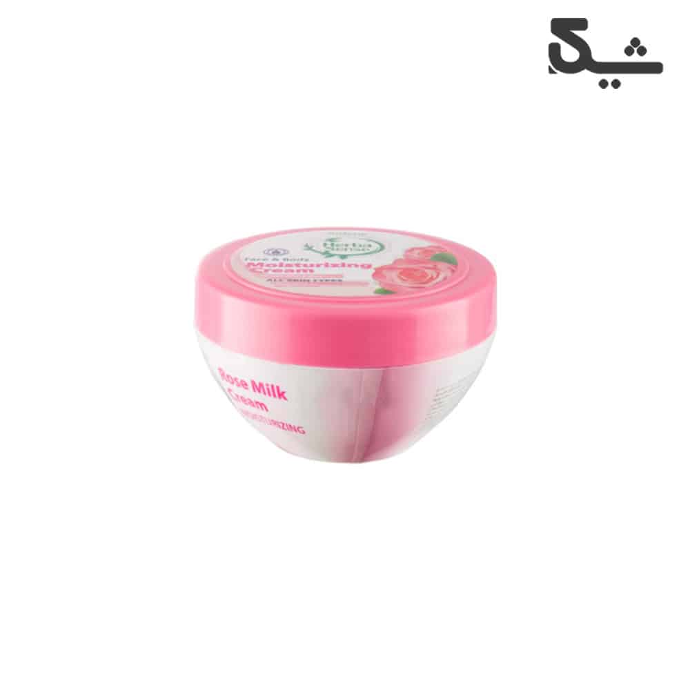 کرم مرطوب کننده صورت و بدن با رایحه رز و شیر هرباسنس 150گرم آردن